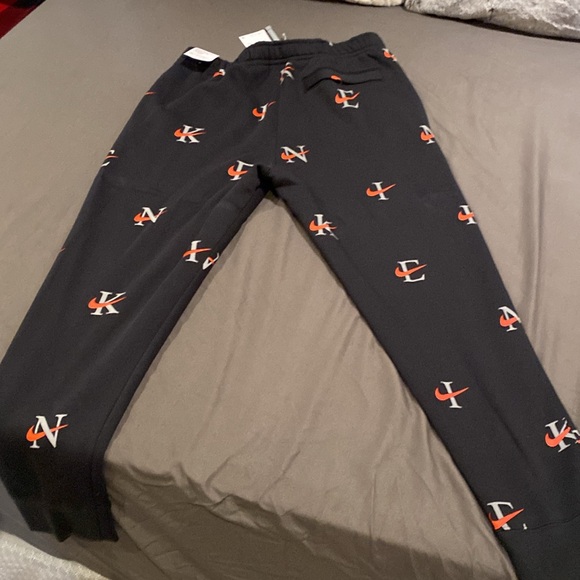 Nike Black Joggers with Orange Accents - Picture 3 of 5